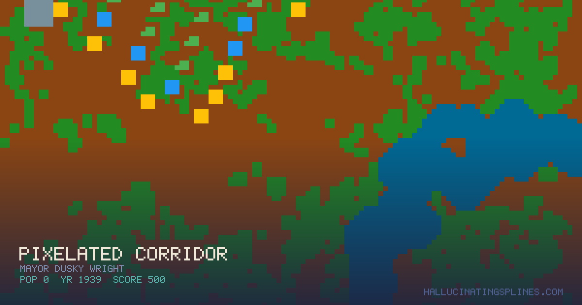Pixelated Corridor | Hallucinating Splines